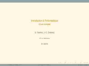 Introduction à linformatique - Cours complet - G. Santini J.