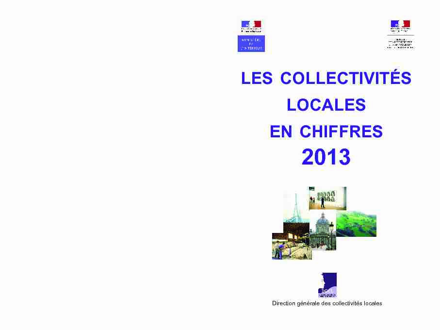 Les collectivités locales en chiffres 2013