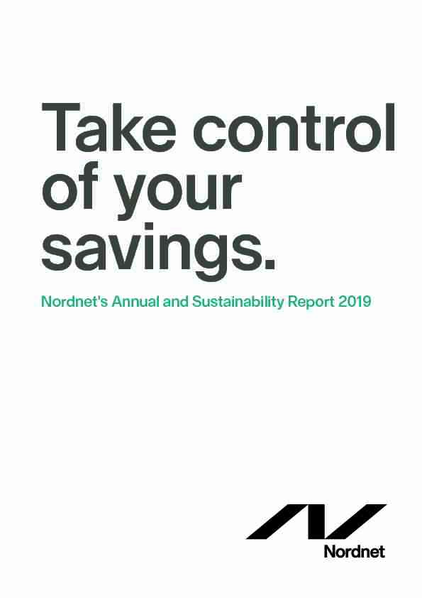 Nordnets Annual and Sustainability Report 2019