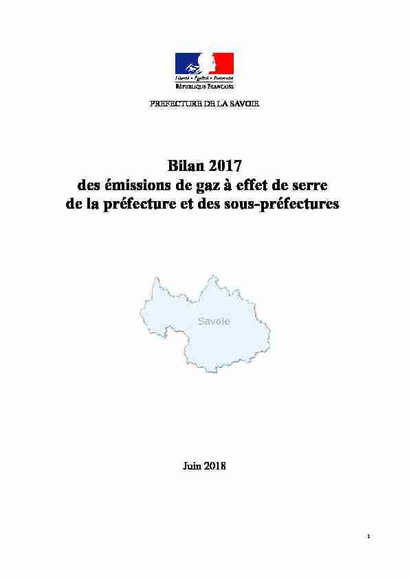 [PDF] Bilan 2017 des émissions de gaz à effet de serre de la préfecture et