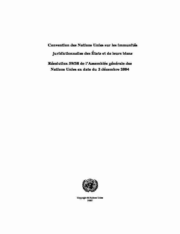 Résolution 59/38 de lAssemblée générale des Nations Unies en