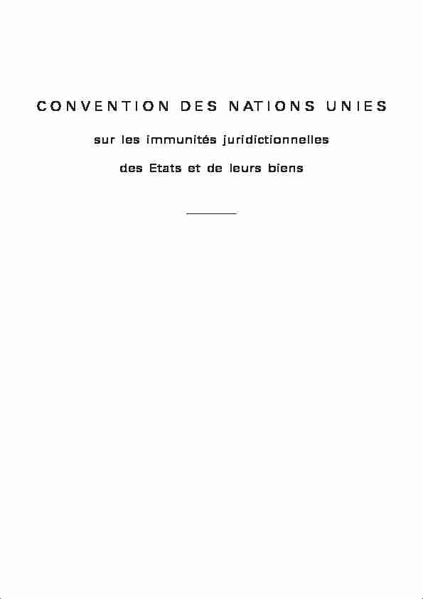 CONVENTION DES NATIONS UNIES - Sénat