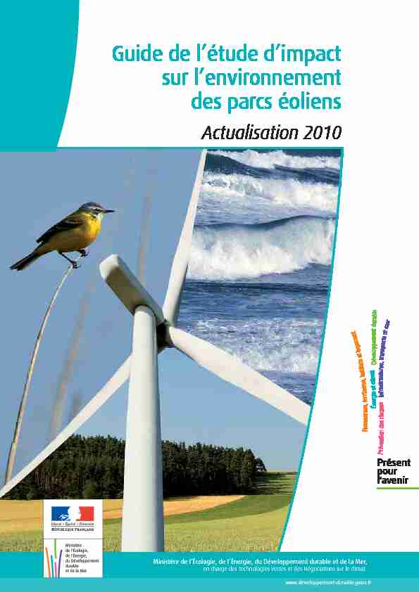 Guide de létude dimpact sur lenvironnement des parcs éoliens