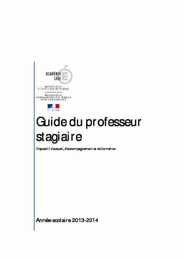 guide du professeur stagiaire 2013-2014