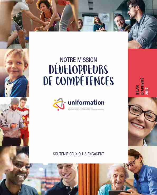 [PDF] DÉVELOPPEURS DE COMPÉTENCES - Uniformation