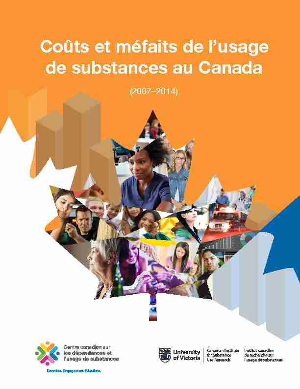 Coûts et méfaits de lusage de substances au Canada : 2007-2014