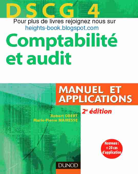 DSCG 4 - Comptabilité et audit - 2<sup>e</sup> édition