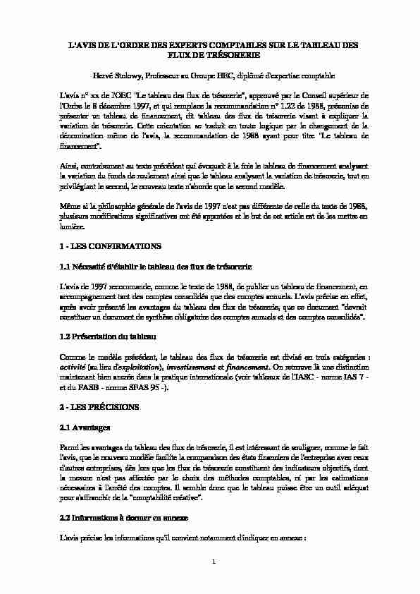 pdf L'AVIS DE L'ORDRE DES EXPERTS COMPTABLES SUR LE TABLEAU DES