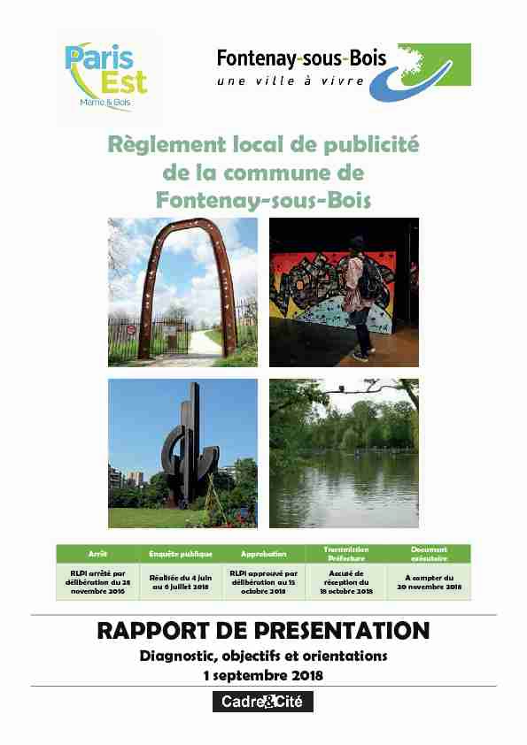 Règlement local de publicité de la commune de Fontenay-sous-Bois
