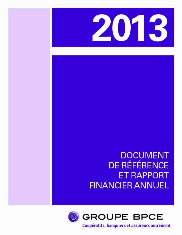 Document de référence et rapport financier annuel 2013 du Groupe