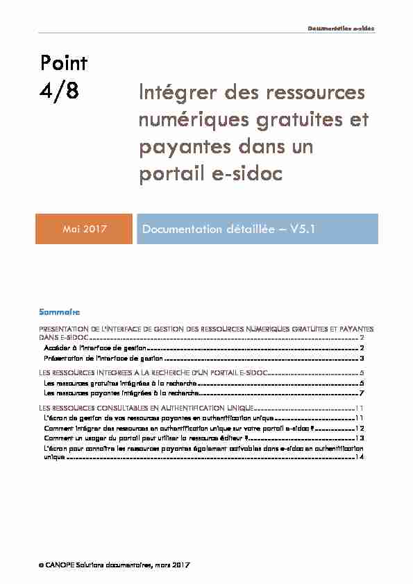 pdf Documentation e-sidoc Point 4/8 Intégrer des ressources
