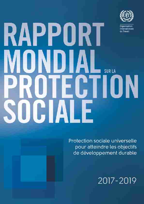 Rapport mondial sur la protection sociale 2017-2019 – Protection
