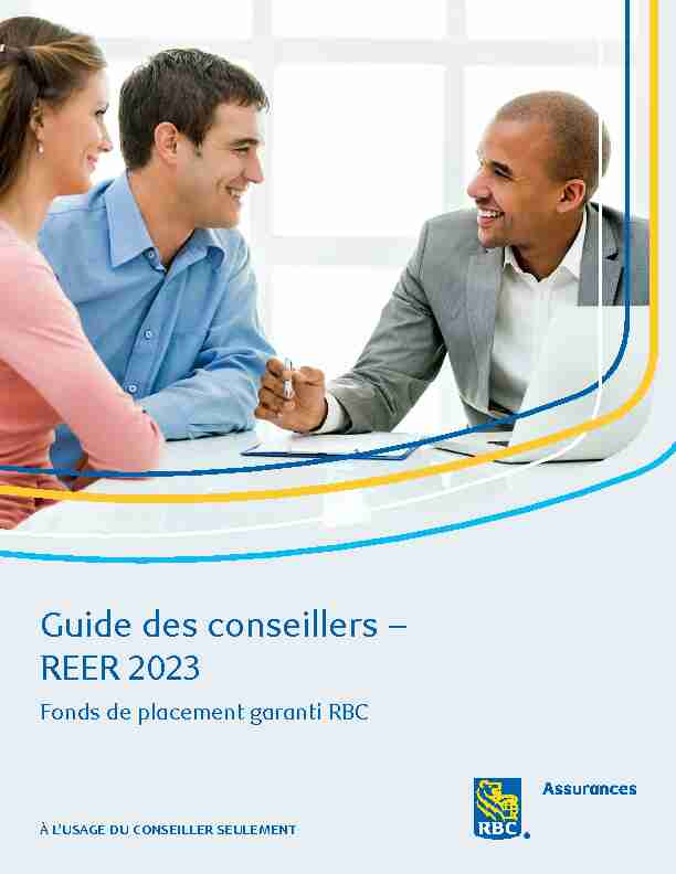[PDF] Guide des conseillers – REER 2021 - RBC Insurance