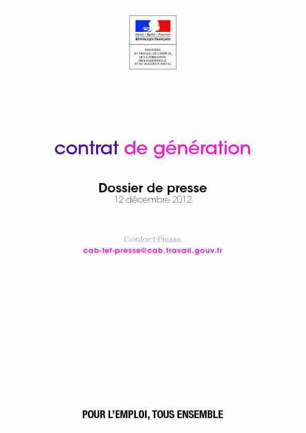 contrat de génération - Direccte