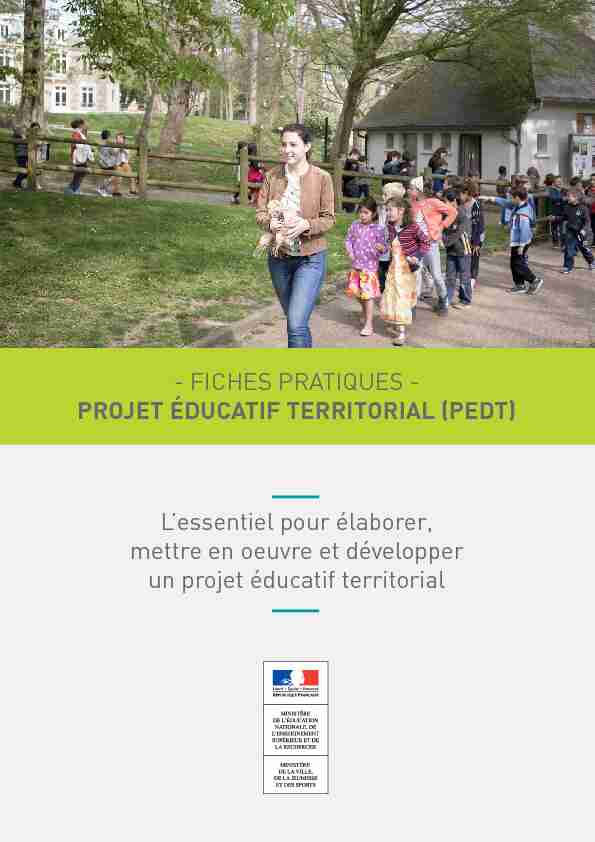 Fiches pratiques - projet éducatif territorial (pedt) L