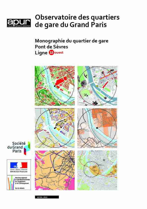 [PDF] Monographie du quartier de gare : Pont de Sèvres • Ligne 15 ouest