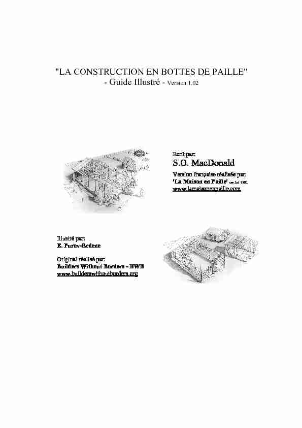 S.O. MacDonald LA CONSTRUCTION EN BOTTES DE PAILLE