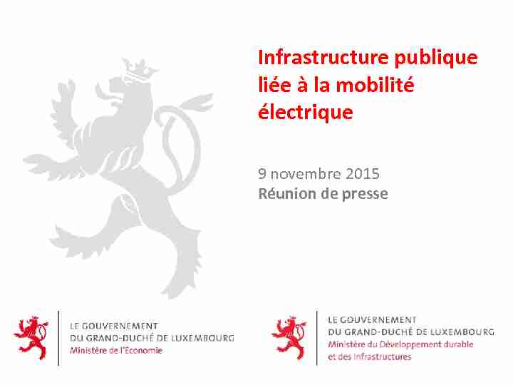 Infrastructure publique liée à la mobilité électrique