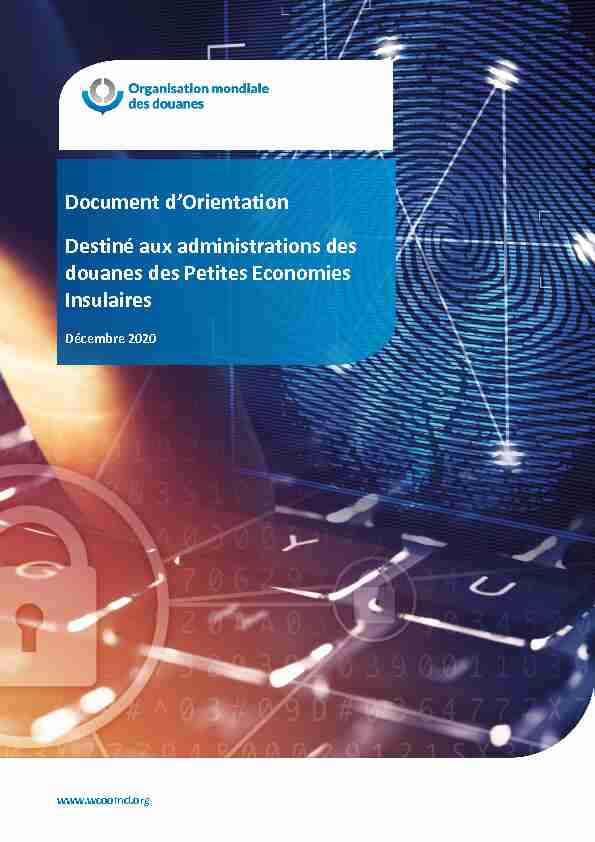 Document dOrientation Destiné aux administrations des douanes