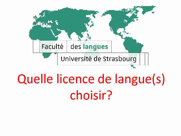 Faculté des langues
