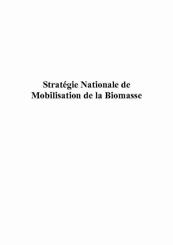 Stratégie Nationale de Mobilisation de la Biomasse (PDF