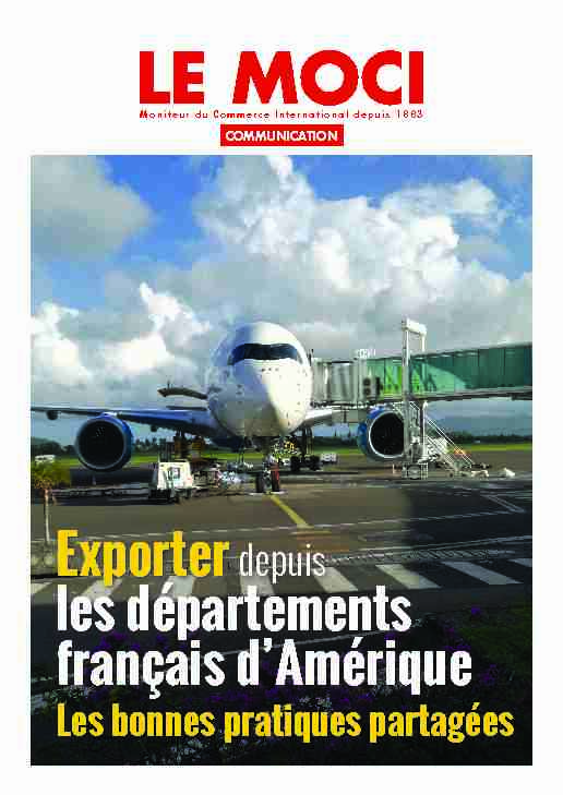 Exporterdepuis les départements français dAmérique