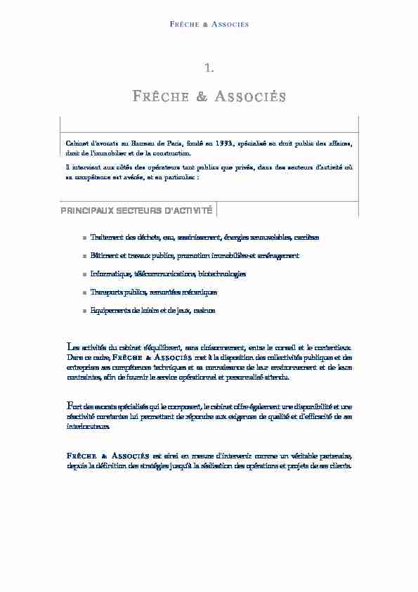 [PDF] FRÊCHE & ASSOCIÉS - JURISURBA