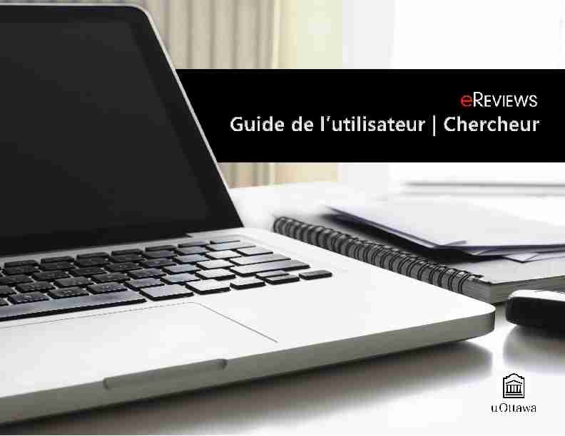eReviews - Guide de lutilisateur Chercheur