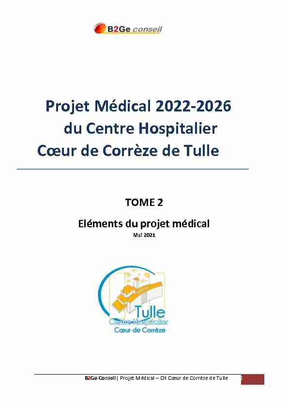 Projet Médical 2022-2026 du Centre Hospitalier Cœur de Corrèze