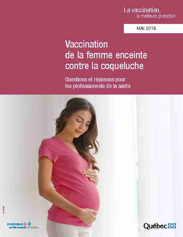 Vaccination de la femme enceinte contre la coqueluche - Questions