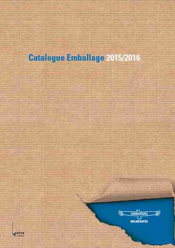 Catalogue Gamme Emballage
