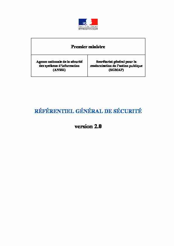 [PDF] Référentiel Général de Sécurité - ANSSI