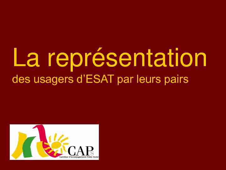 des usagers d’ESAT par leurs pairs