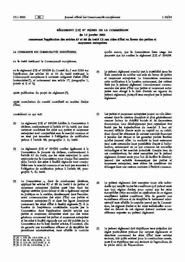 Journal officiel des Communautés européennes 13.1.2001 L 10/33