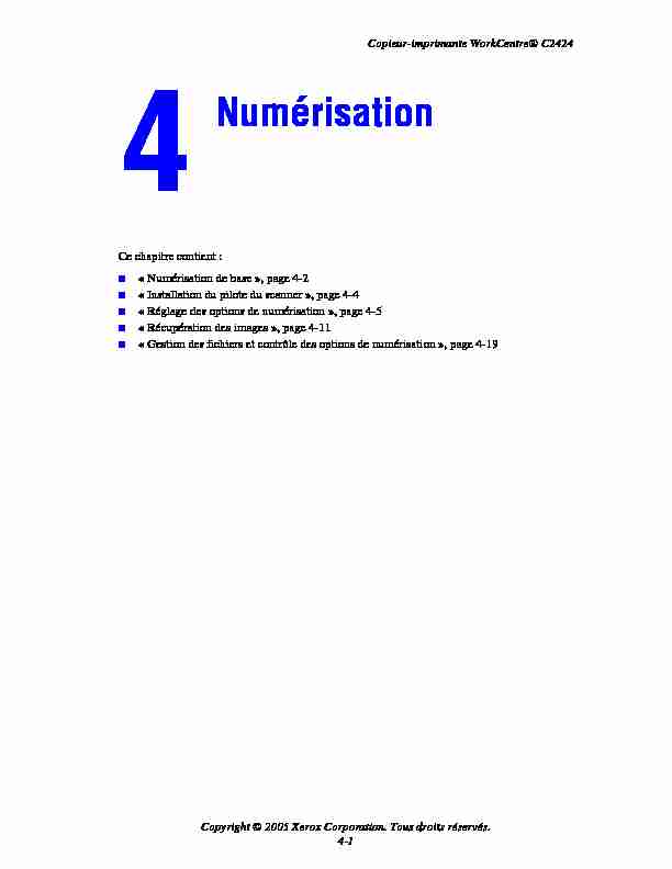 Numérisation - Copieur-imprimante WorkCentre® C2424