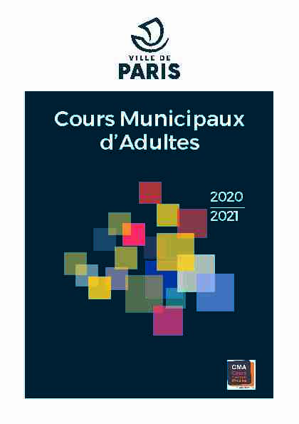 [PDF] Cours Municipaux dAdultes