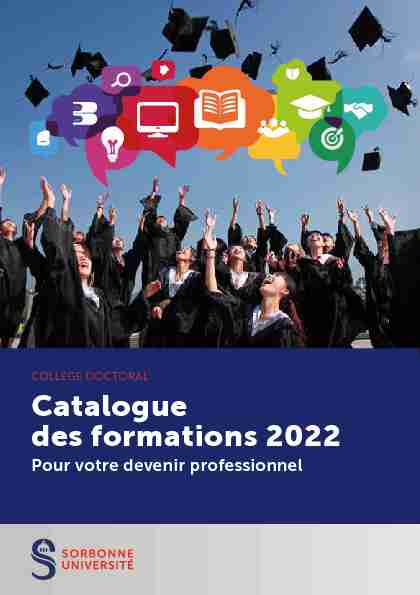 Catalogue des formations 2022