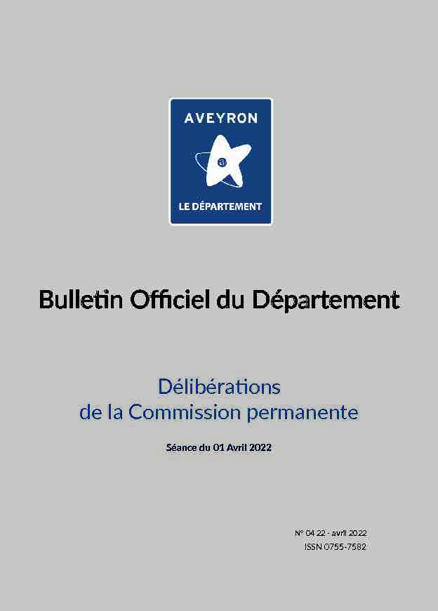 Bulletin Officiel du Département