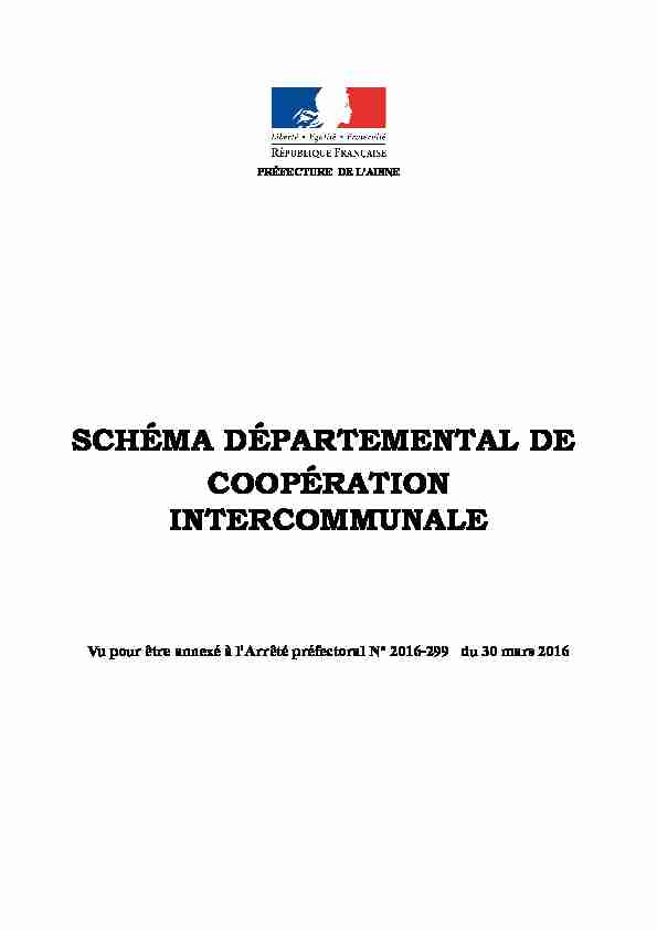 SCHÉMA DÉPARTEMENTAL DE COOPÉRATION