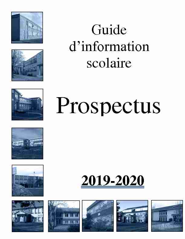 Guide dinformation scolaire 2019-2020