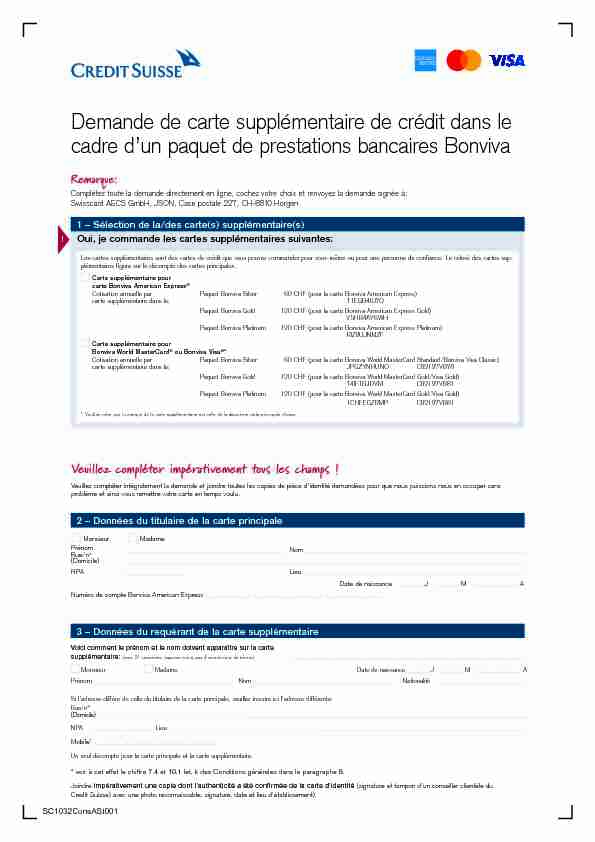 [PDF] Bonviva Platinum - Swisscard