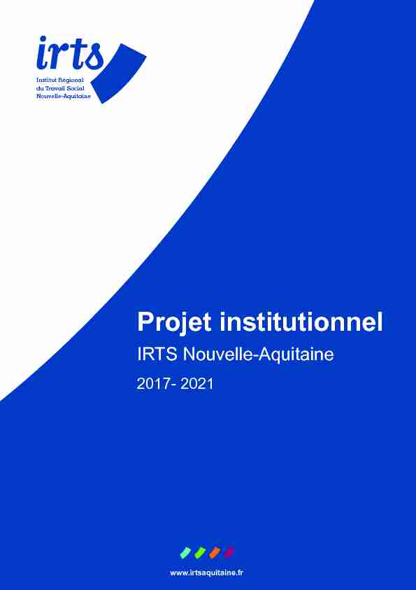 Projet institutionnel - IRTS Nouvelle-Aquitaine
