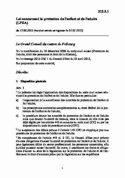 213.316 - Loi sur la protection de lenfant et de ladulte (LPEA)
