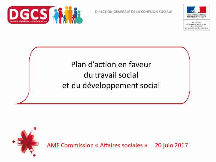 Plan daction en faveur du travail social et du développement social