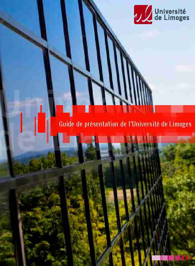 Guide de présentation de lUniversité de Limoges