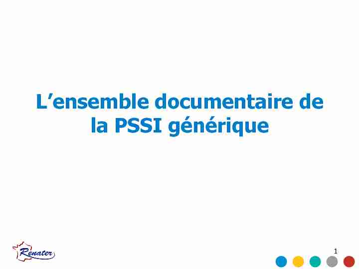 Lensemble documentaire de la PSSI générique