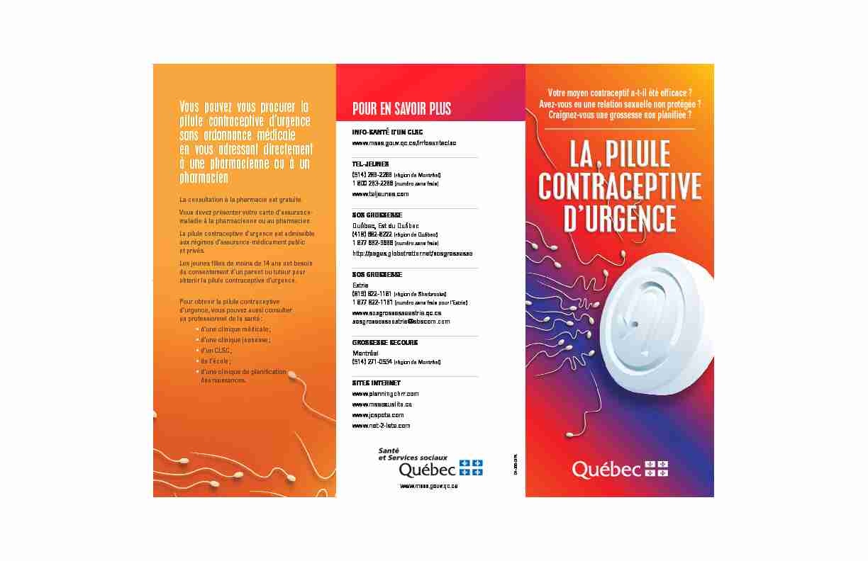 La pilule contraceptive durgence