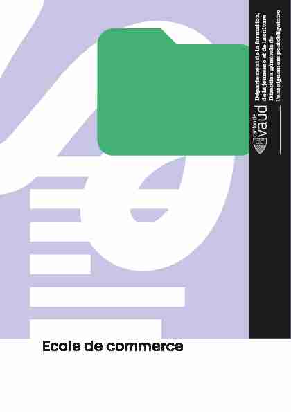 [PDF] Ecole de commerce - Canton de Vaud