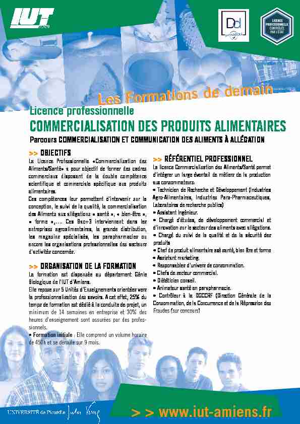 www.iut-amiens.fr COMMERCIALISATION DES PRODUITS