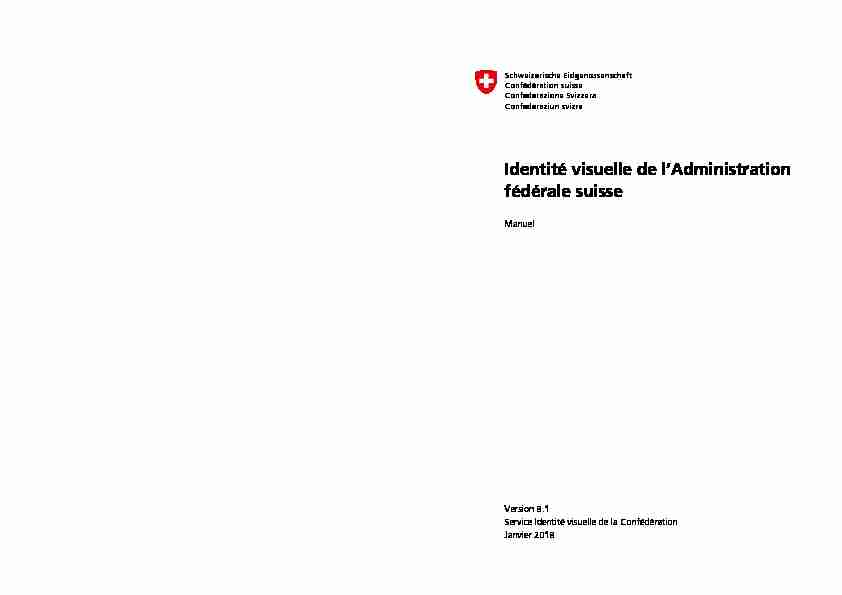Identité visuelle de lAdministration fédérale suisse